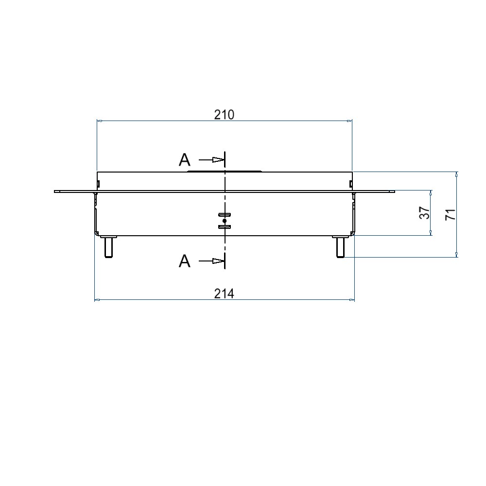 Produktbild UBDK 210 002 - Unterflur-Bodendose UBDK 210 inkl. belegtem Deckel aus Chromstahl, geschliffen, und 2 Schnurauslässen