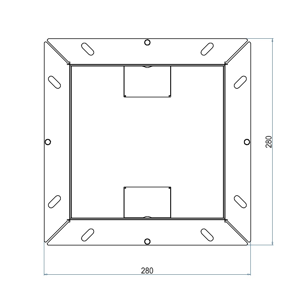 Produktbild UBDK 210 002 - Unterflur-Bodendose UBDK 210 inkl. belegtem Deckel aus Chromstahl, geschliffen, und 2 Schnurauslässen