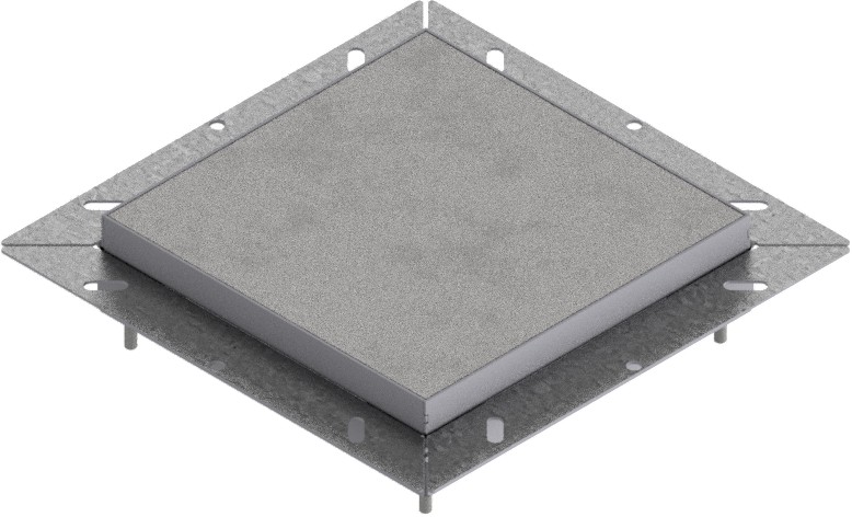 Produktbild UBDK 210 000  -  Unterflur-Bodendose UBDK 210 inkl. belegtem Blinddeckel aus Chromstahl, geschliffen