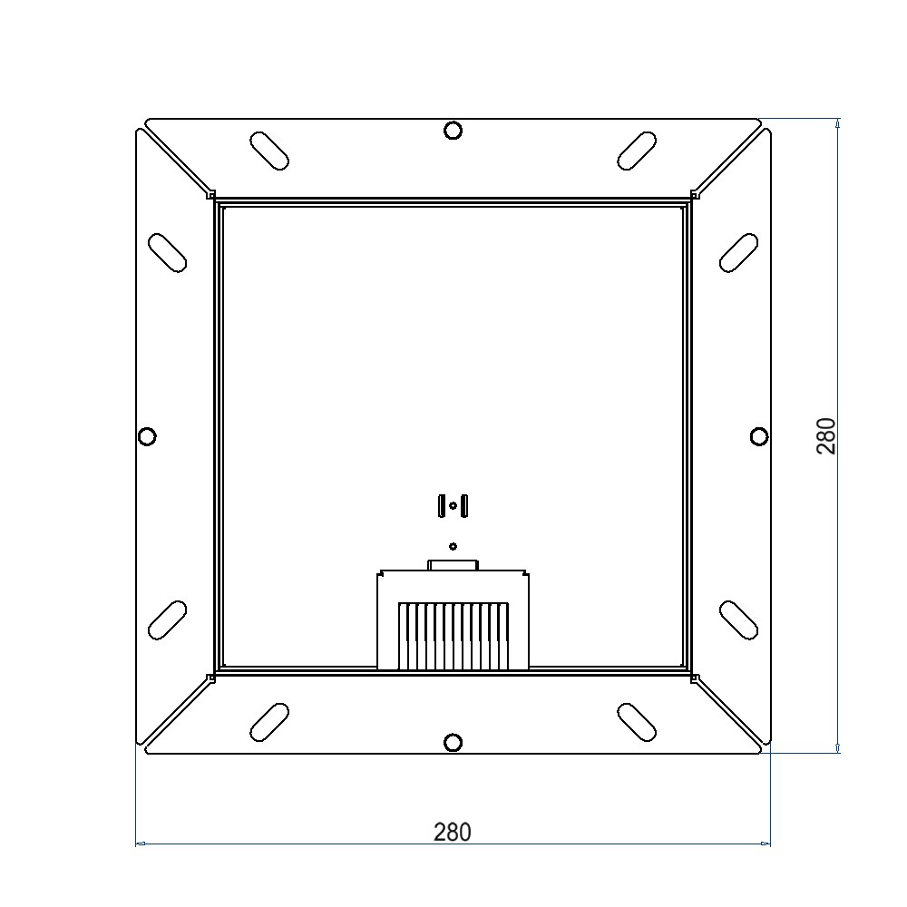 Produktbild UBDK 210 203 - Unterflur-Bodendose UBDK 210 inkl. Deckel mit Kante, 20mm Vertiefung und 1 Bürstenauslass