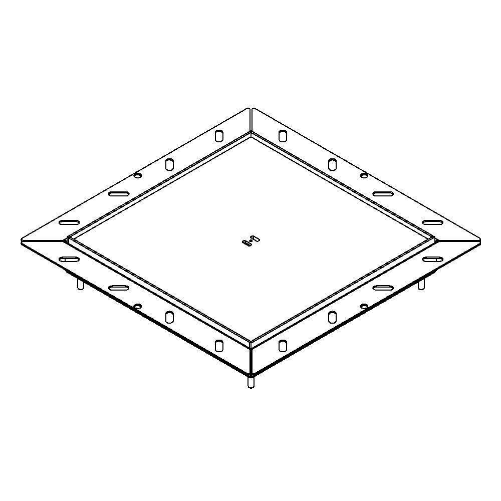 Produktbild UBDK 260 050 - Unterflur-Bodendose UBDK 260 inkl. Blinddeckel, flach (SVZ) ohne Kante, mit 5mm Vertiefung