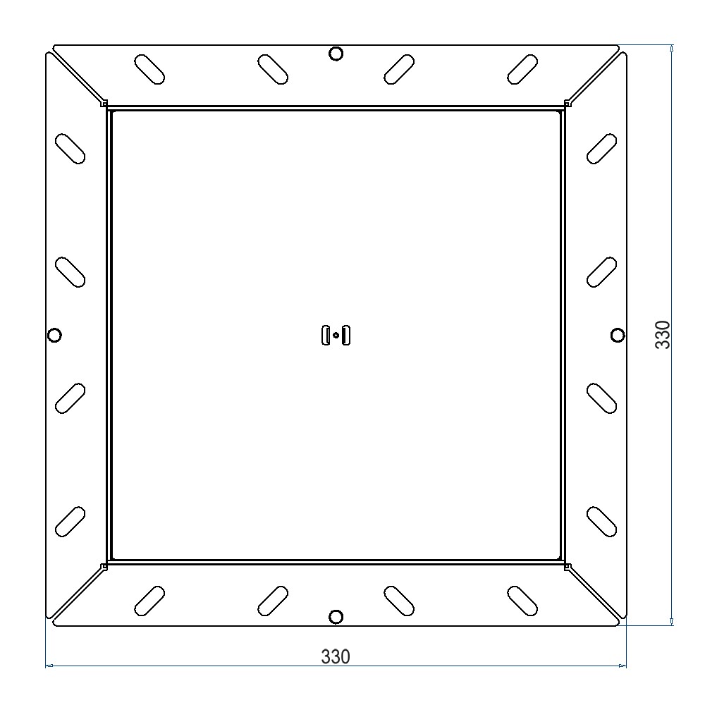 Produktbild UBDK 260 050 - Unterflur-Bodendose UBDK 260 inkl. Blinddeckel, flach (SVZ) ohne Kante, mit 5mm Vertiefung