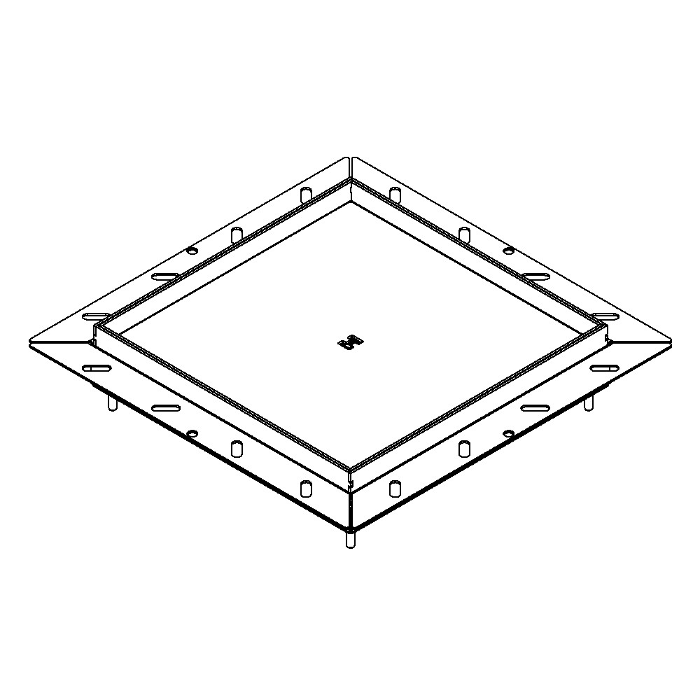 Produktbild UBDK 260 150 - Unterflur-Bodendose UBDK 260 inkl. Blinddeckel mit Kante und 15mm Vertiefung