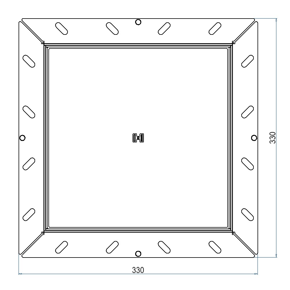 Produktbild UBDK 260 150 - Unterflur-Bodendose UBDK 260 inkl. Blinddeckel mit Kante und 15mm Vertiefung