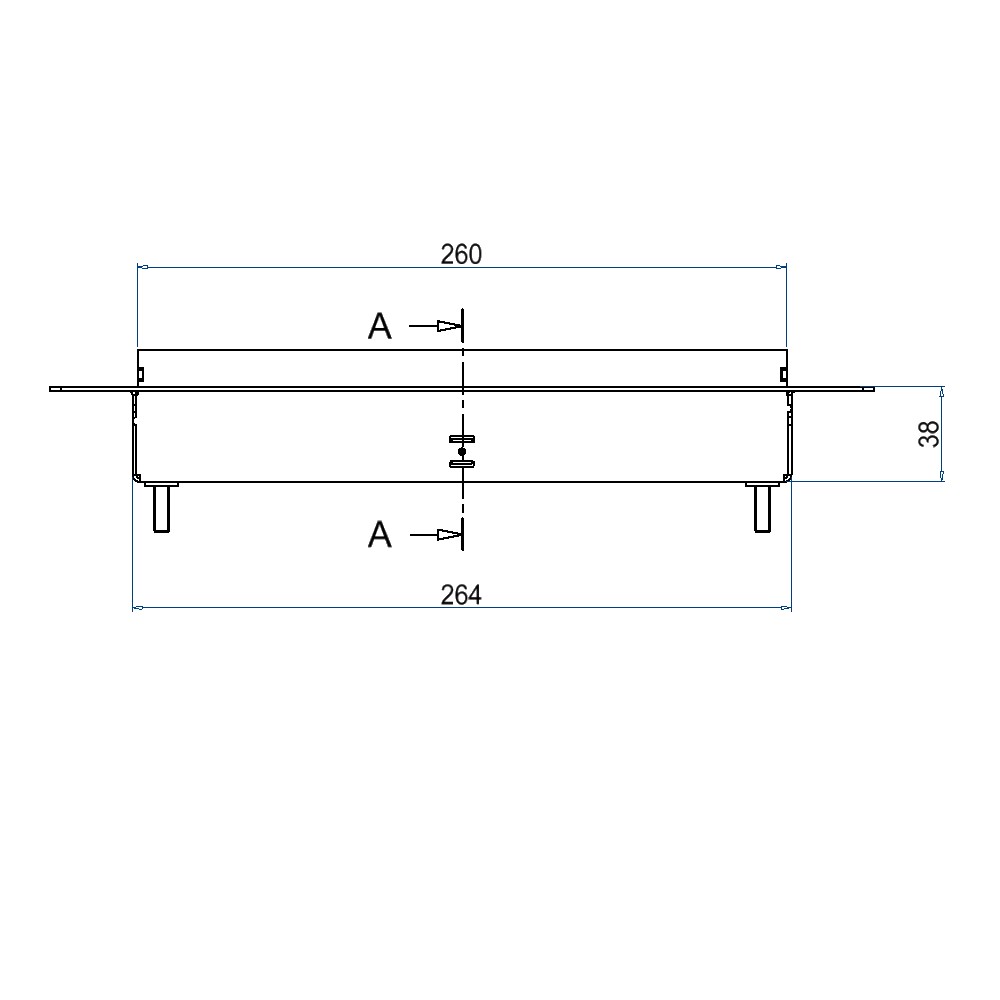 Produktbild UBDK 260 003 - Unterflur-Bodendose UBDK 260 inkl. belegtem Deckel aus Chromstahl, geschliffen, und 1 Bürstenauslass