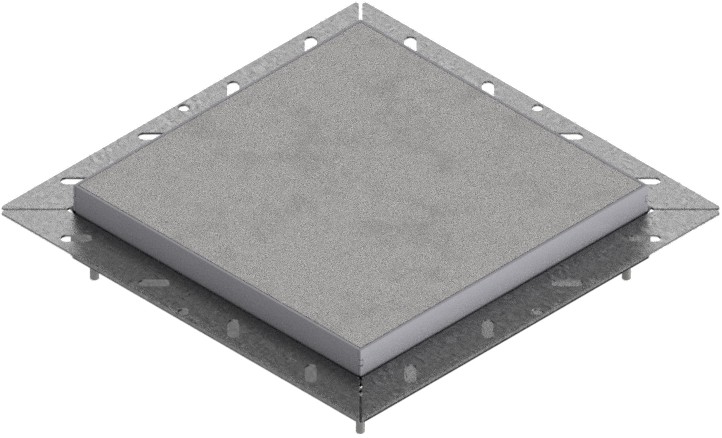 Produktbild UBDK 260 000  -  Unterflur-Bodendose UBDK 260 inkl. belegtem Blinddeckel aus Chromstahl, geschliffen