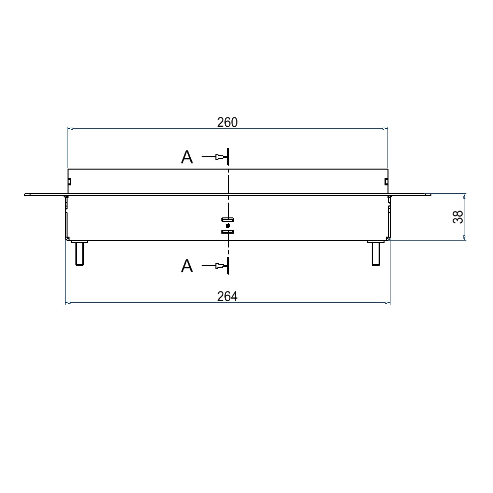 Produktbild UBDK 260 200 - Unterflur-Bodendose UBDK 260 inkl. Blinddeckel mit Kante und 20mm Vertiefung