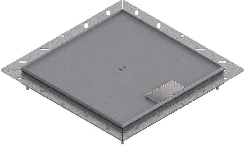 Produktbild UBDK 320 051  -  Unterflur-Bodendose UBDK 320 inkl. Deckel, flach (SVZ) ohne Kante, mit 5mm Vertiefung und 1 Schnurauslass