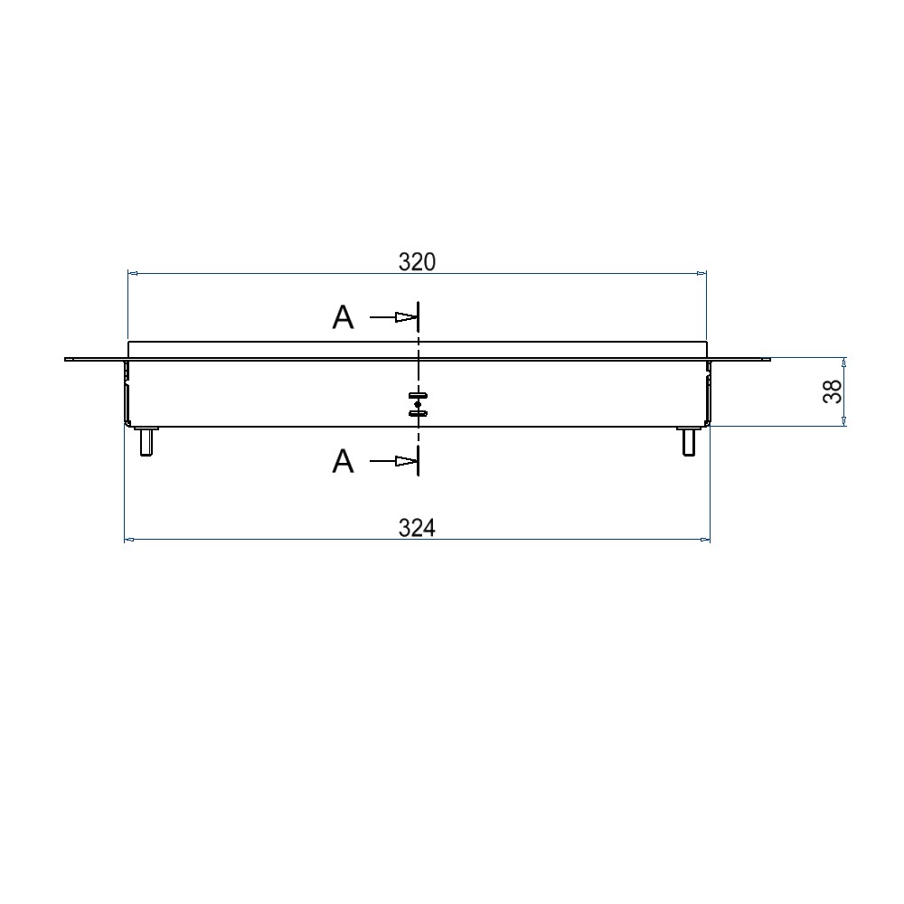 Produktbild UBDK 320 051 - Unterflur-Bodendose UBDK 320 inkl. Deckel, flach (SVZ) ohne Kante, mit 5mm Vertiefung und 1 Schnurauslass
