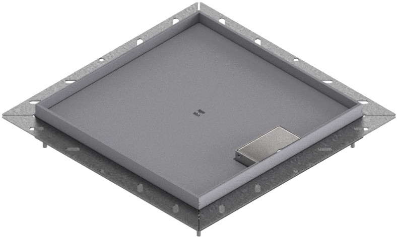 Produktbild UBDK 320 151  -  Unterflur-Bodendose UBDK 320 inkl. Deckel mit Kante, 15mm Vertiefung und 1 Schnurauslass