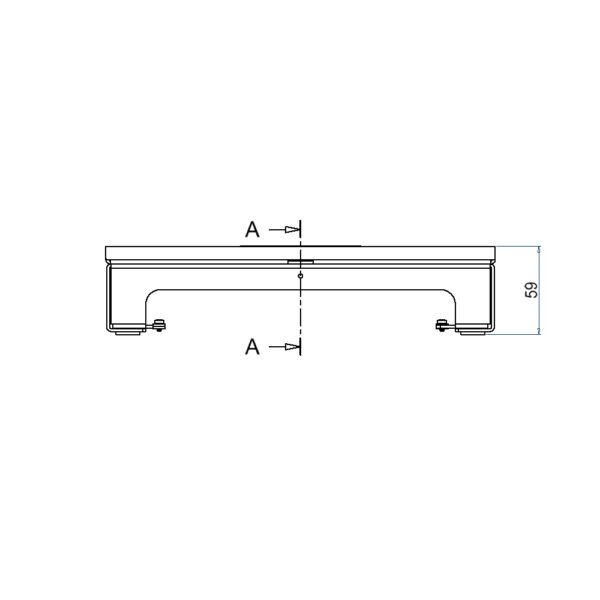 Produktbild UBD 262 255  -  Unterflur-Bodendose UBD 260 inkl. Deckel, flach (SVZ), ohne Kante, 5mm Vertiefung und 1 Schnurauslass