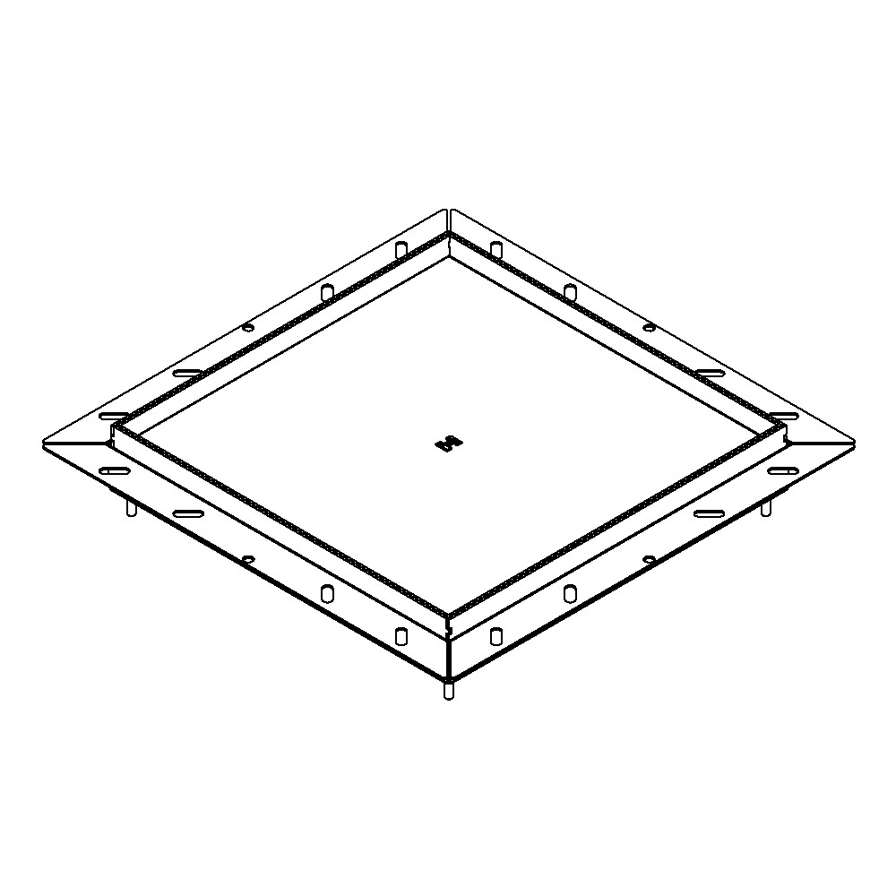 Produktbild UBDK 320 150 - Unterflur-Bodendose UBDK 320 inkl. Blinddeckel mit Kante und 15mm Vertiefung
