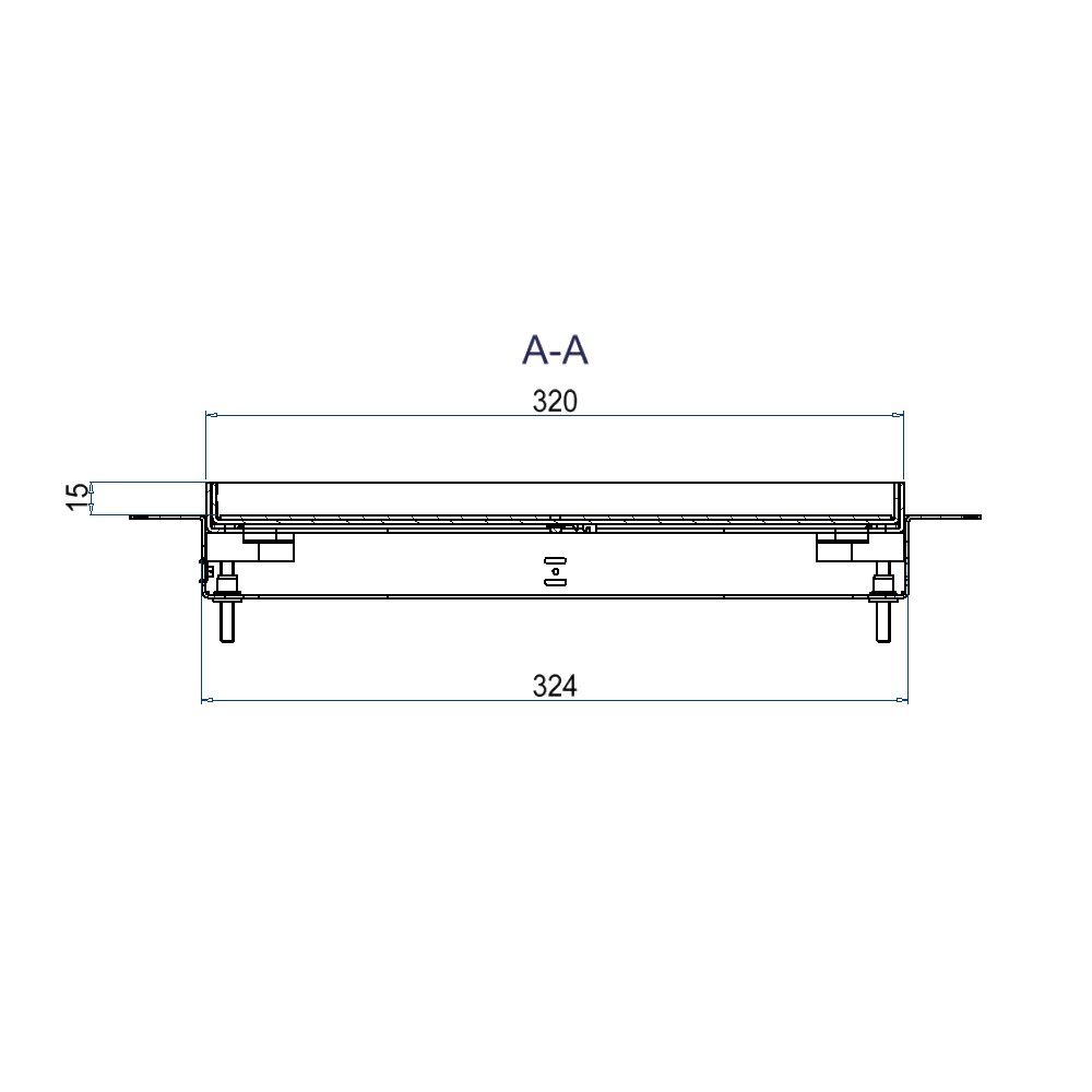 Produktbild UBDK 320 150 - Unterflur-Bodendose UBDK 320 inkl. Blinddeckel mit Kante und 15mm Vertiefung