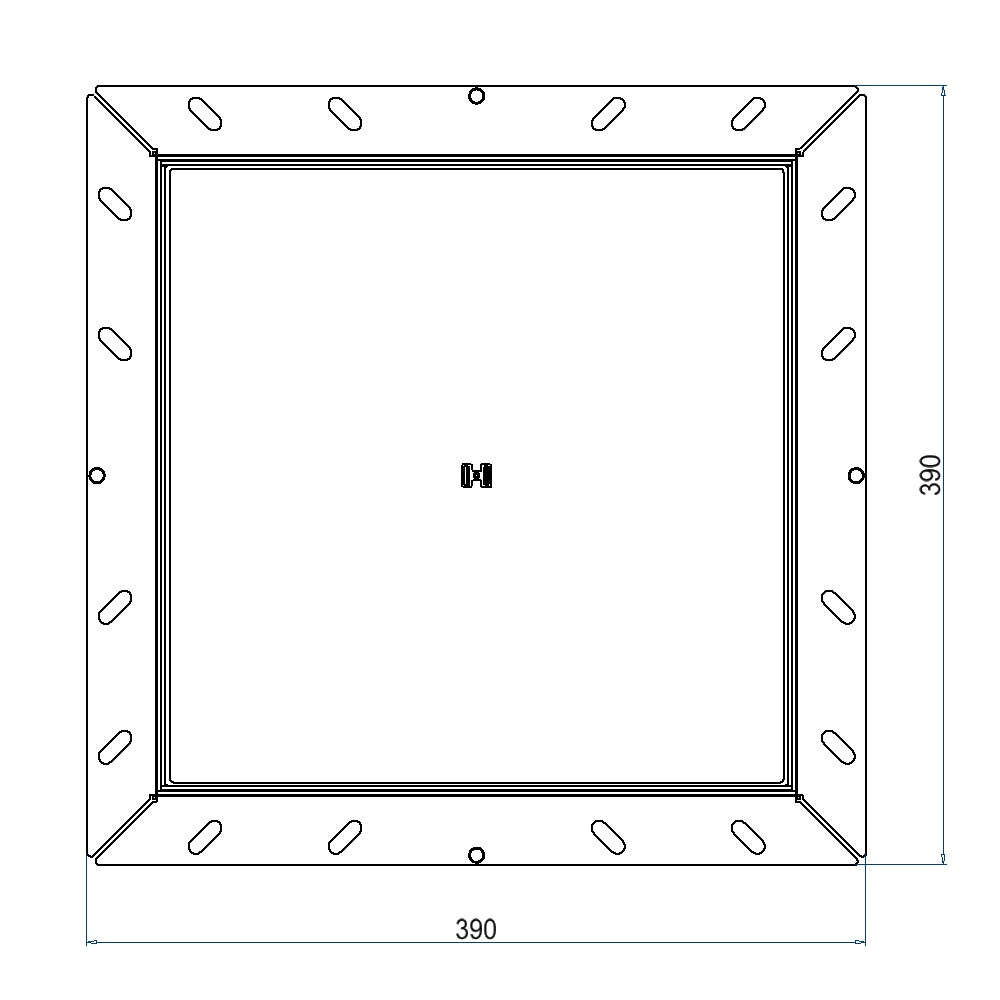 Produktbild UBDK 320 150 - Unterflur-Bodendose UBDK 320 inkl. Blinddeckel mit Kante und 15mm Vertiefung