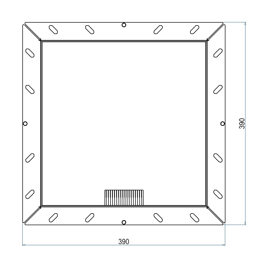Produktbild UBDK 320 003 - Unterflur-Bodendose UBDK 320 inkl. belegtem Deckel aus Chromstahl, geschliffen, und 1 Bürstenauslass