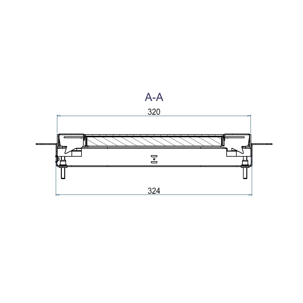 Produktbild UBDK 320 002 - Unterflur-Bodendose UBDK 320 inkl. belegtem Deckel aus Chromstahl, geschliffen, und 2 Schnurauslässen