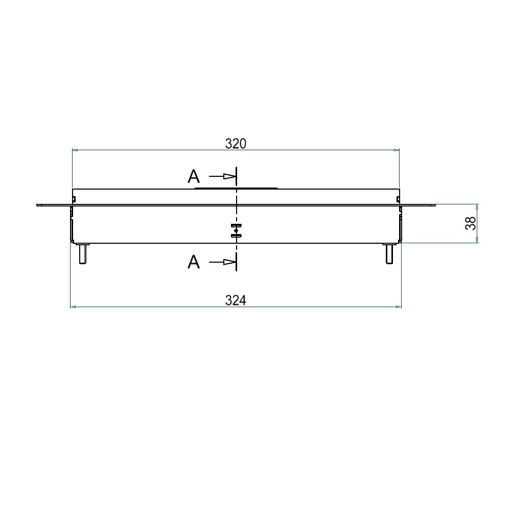 Produktbild UBDK 320 002 - Unterflur-Bodendose UBDK 320 inkl. belegtem Deckel aus Chromstahl, geschliffen, und 2 Schnurauslässen