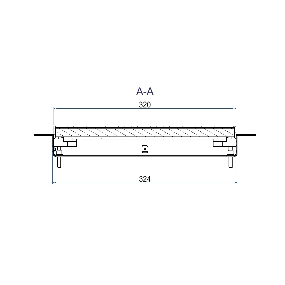 Produktbild UBDK 320 000 - Unterflur-Bodendose UBDK 320 inkl. belegtem Blinddeckel aus Chromstahl, geschliffen