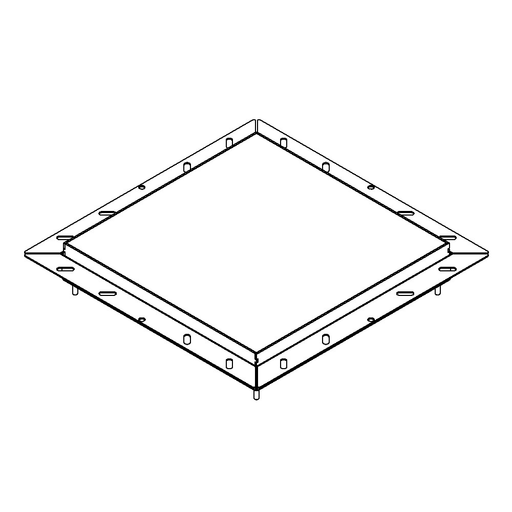 Produktbild UBDK 320 000 - Unterflur-Bodendose UBDK 320 inkl. belegtem Blinddeckel aus Chromstahl, geschliffen