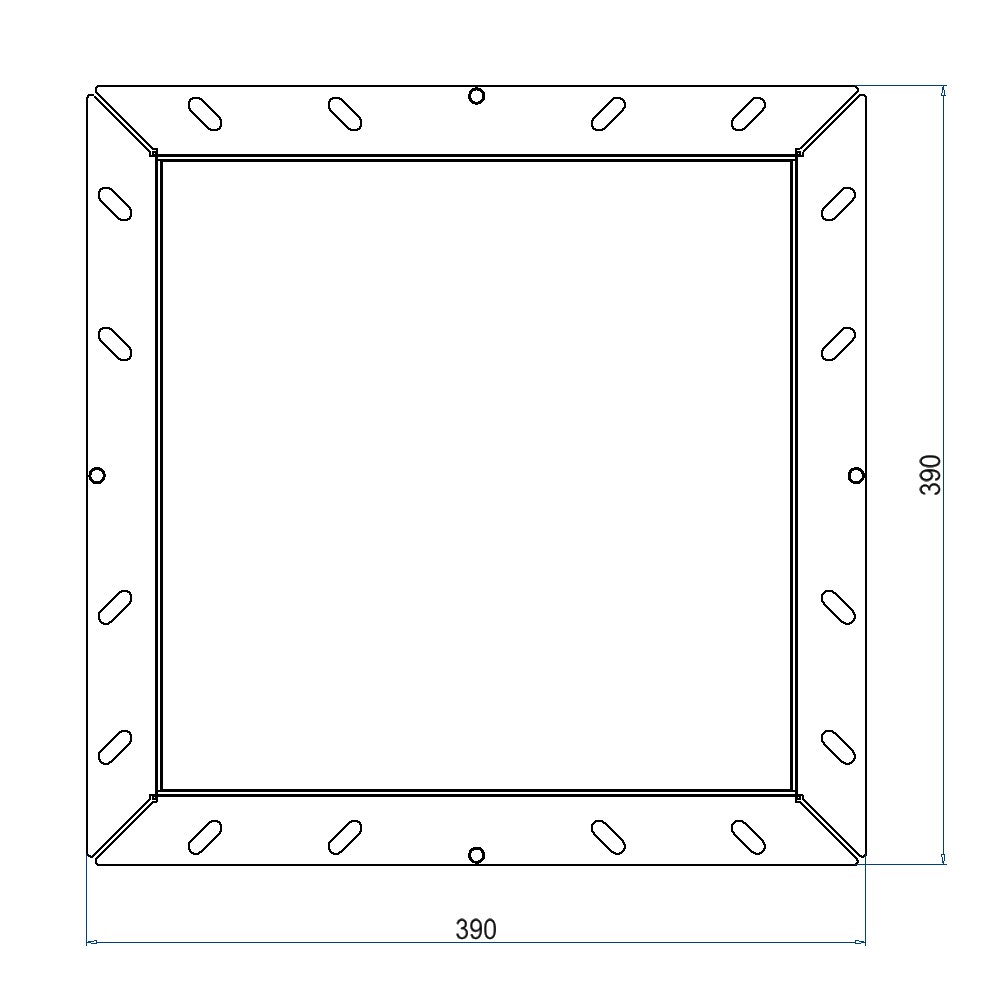 Produktbild UBDK 320 000 - Unterflur-Bodendose UBDK 320 inkl. belegtem Blinddeckel aus Chromstahl, geschliffen