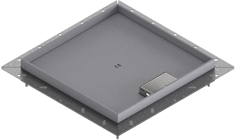 Produktbild UBDK 320 201  -  Unterflur-Bodendose UBDK 320 inkl. Deckel mit Kante, 20mm Vertiefung und 1 Schnurauslass