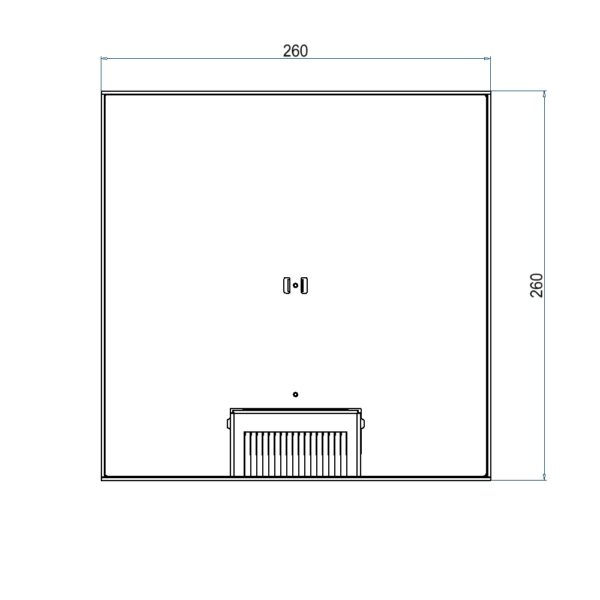 Produktbild UBD 262 256  -  Unterflur-Bodendose UBD 260 inkl. Deckel, flach (SVZ), ohne Kante, 5mm Vertiefung und 1 Bürstenauslass