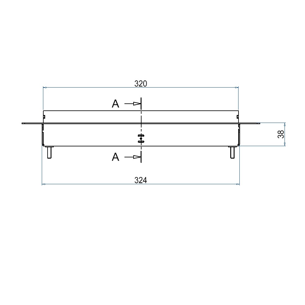 Produktbild UBDK 320 200 - Unterflur-Bodendose UBDK 320 inkl. Blinddeckel mit Kante und 20mm Vertiefung