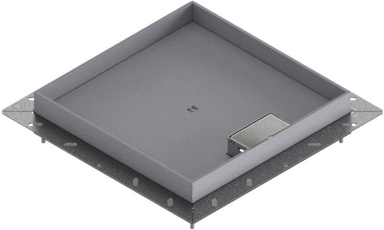 Produktbild UBDK 320 301  -  Unterflur-Bodendose UBDK 320 inkl. Deckel mit Kante, 30mm Vertiefung und 1 Schnurauslass