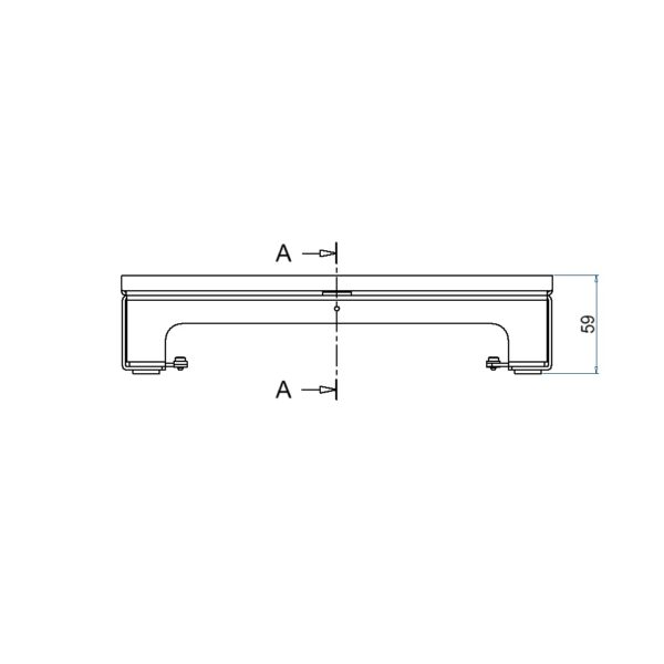 Produktbild UBD 262 257  -  Unterflur-Bodendose UBD 260 inkl. Deckel, flach (SVZ), ohne Kante, 5mm Vertiefung und 2 Schnurauslass
