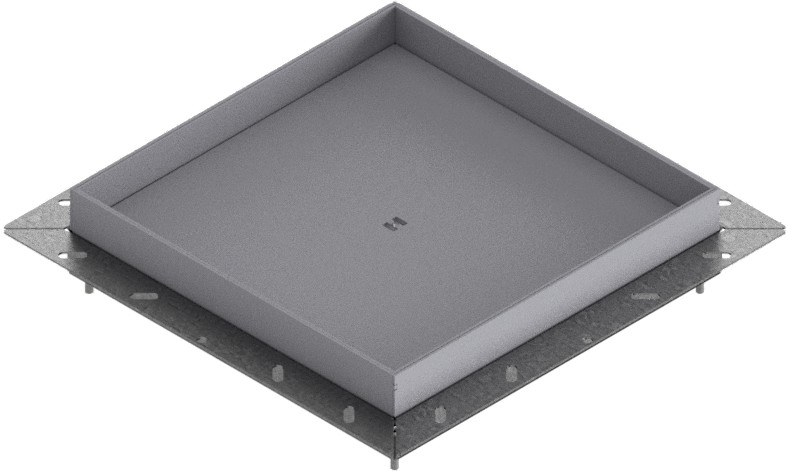 Produktbild UBDK 320 300  -  Unterflur-Bodendose UBDK 320 inkl. Blinddeckel mit Kante und 30mm Vertiefung