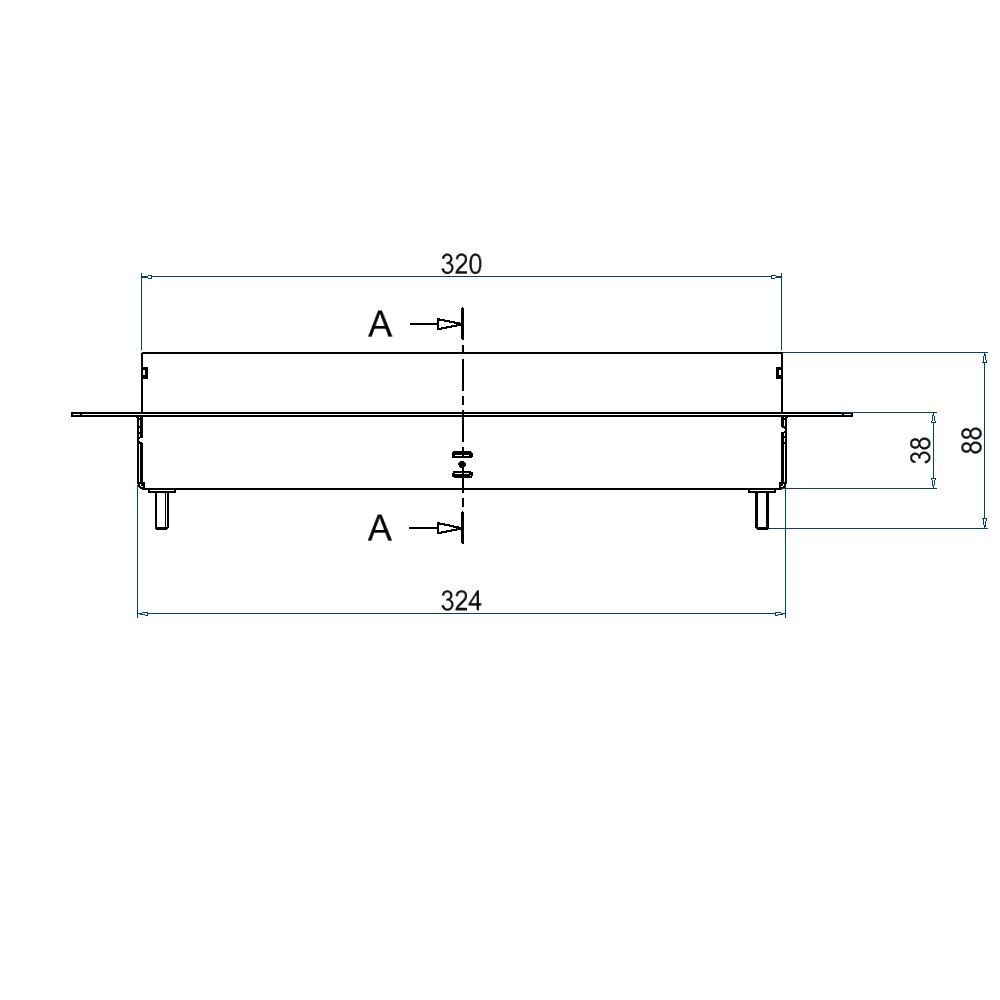 Produktbild UBDK 320 300 - Unterflur-Bodendose UBDK 320 inkl. Blinddeckel mit Kante und 30mm Vertiefung