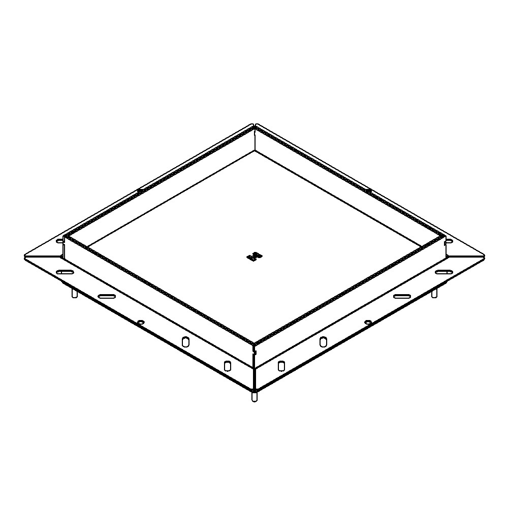 Produktbild UBDK 320 300 - Unterflur-Bodendose UBDK 320 inkl. Blinddeckel mit Kante und 30mm Vertiefung