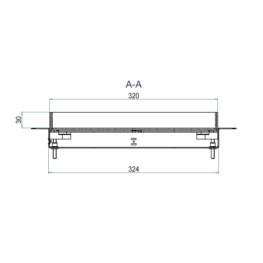 Produktbild UBDK 320 300 - Unterflur-Bodendose UBDK 320 inkl. Blinddeckel mit Kante und 30mm Vertiefung