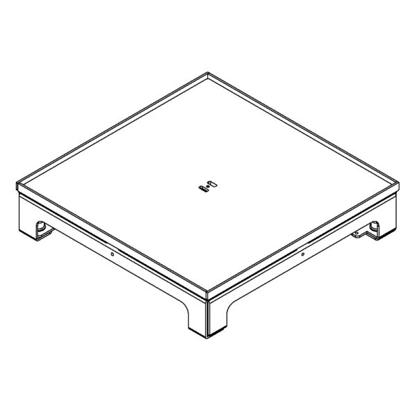 Produktbild UBD 262 259  -  Unterflur-Bodendose UBD 260 inkl. Blinddeckel, flach (SVZ), ohne Kante und 5mm Vertiefung