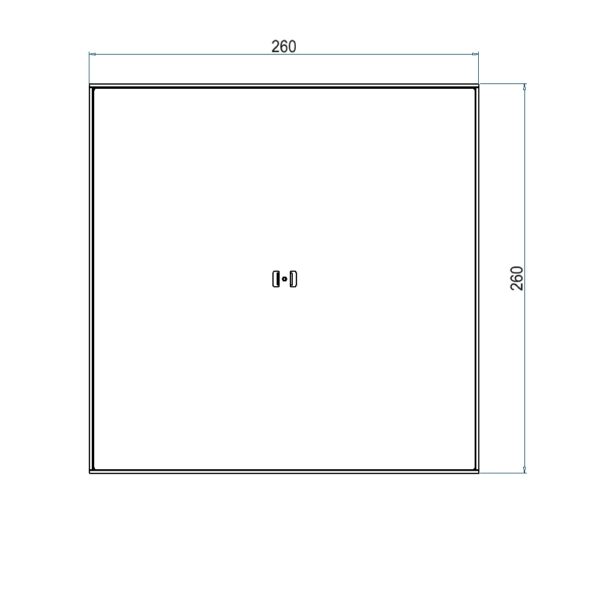Produktbild UBD 262 259  -  Unterflur-Bodendose UBD 260 inkl. Blinddeckel, flach (SVZ), ohne Kante und 5mm Vertiefung
