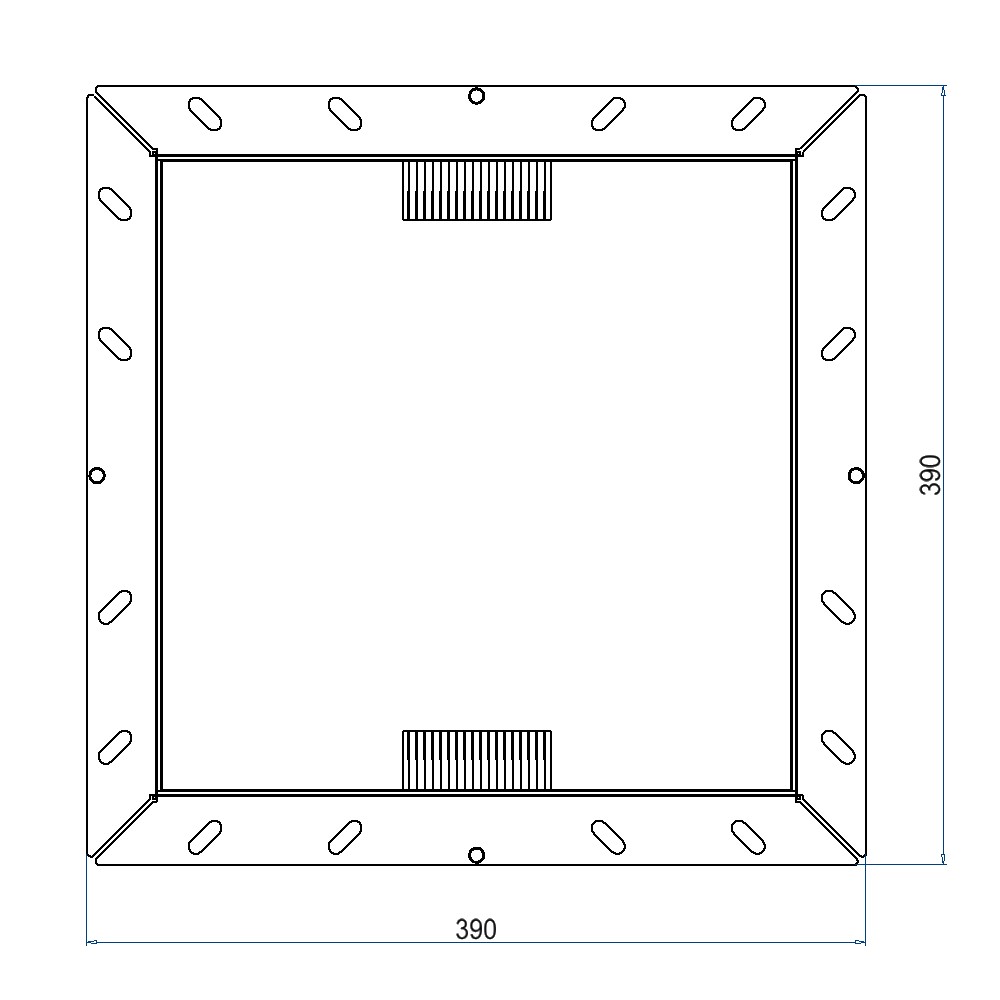 Produktbild UBDK 320 004 - Unterflur-Bodendose UBDK 320 inkl. belegtem Deckel aus Chromstahl, geschliffen, und 2 Bürstenauslässen