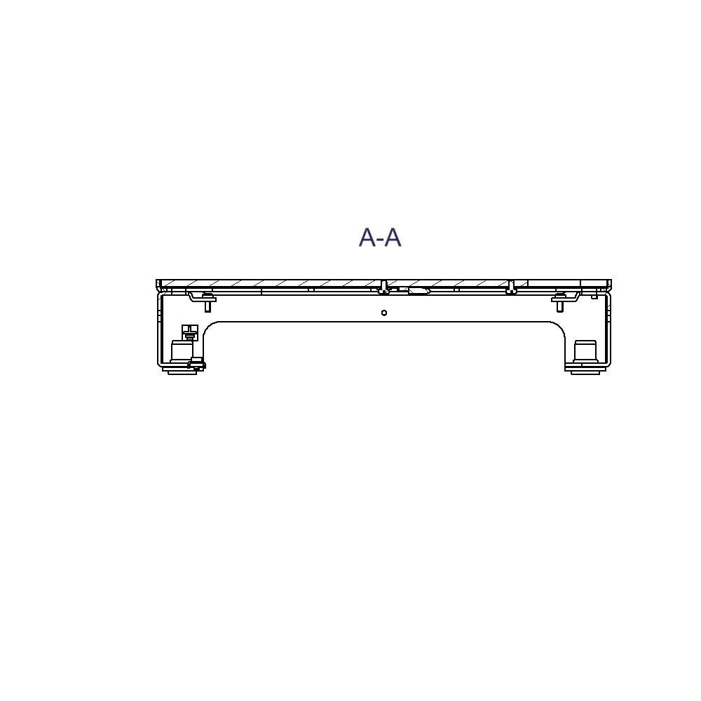 Produktbild UBD 264 001 - Unterflur-Bodendose UBD 260 ohne Schutzkante inkl. belegtem Deckel aus 4mm SVZ mit Ausschnitt