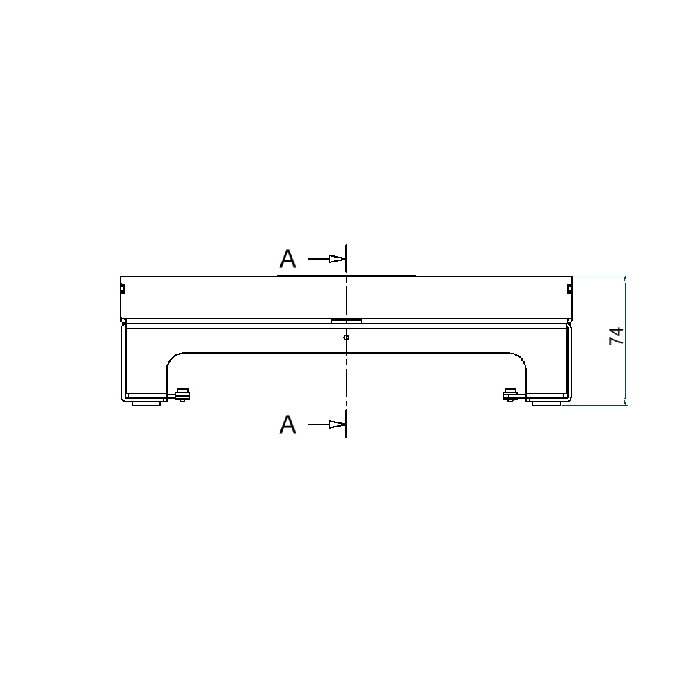 Produktbild UBD 264 201 - Unterflur-Bodendose UBD 260 inkl. Deckel mit Kante, 20mm Vertiefung und 1 Schnurauslass