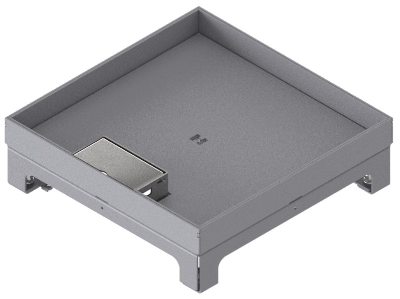 Produktbild UBD 264 251  -  Unterflur-Bodendose UBD 260 inkl. Deckel mit Kante, 25mm Vertiefung und 1 Schnurauslass