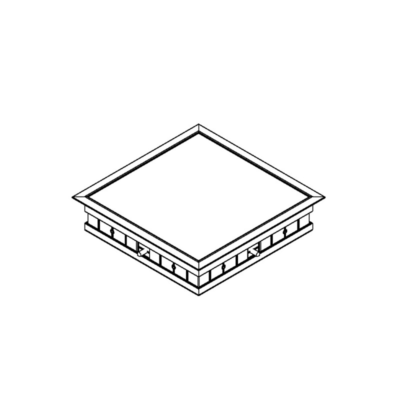 Produktbild DBRA 160 000 - Doppelboden-Auslass DBRA 160 mit Rand inkl. Blinddeckel aus Aluminium eloxiert