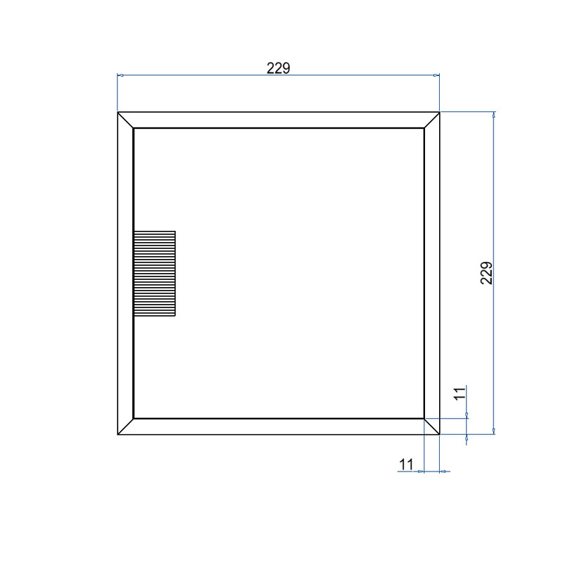 Produktbild DBRA 210 001 - Doppelboden-Auslass DBRA 210 mit Rand inkl. Deckel aus Aluminium eloxiert und 1 Bürstenauslass