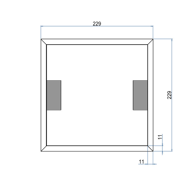 Produktbild DBRA 210 002 - Doppelboden-Auslass DBRA 210 mit Rand inkl. Deckel aus Aluminium eloxiert und 2 Bürstenauslässe