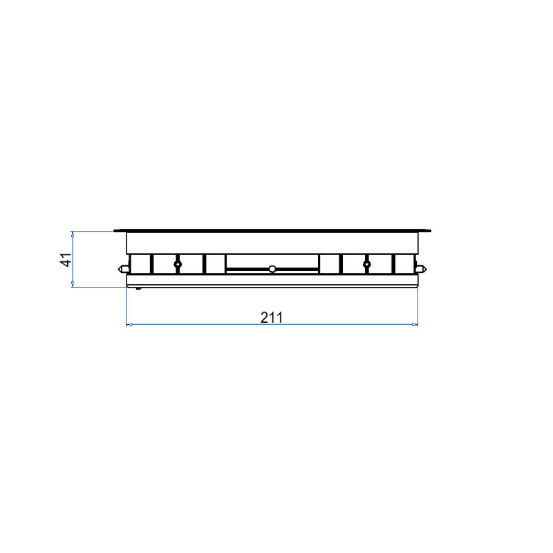Produktbild DBRA 210 002 - Doppelboden-Auslass DBRA 210 mit Rand inkl. Deckel aus Aluminium eloxiert und 2 Bürstenauslässe