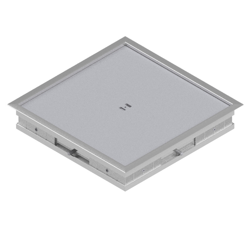 Produktbild DBRA 210 050  -  Doppelboden-Auslass DBRA 210 mit Rand inkl. Blinddeckel flach (SVZ),  5mm Vertiefung
