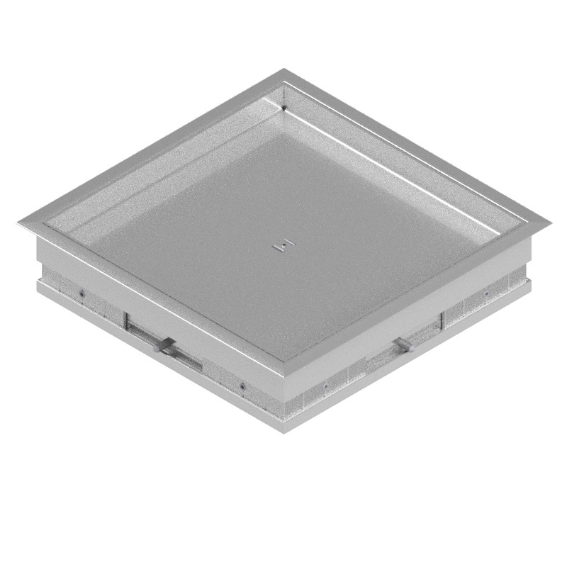 Produktbild DBRA 210 150  -  Doppelboden-Auslass DBRA 210 mit Rand inkl. Blinddeckel mit Kante (Alu),  15mm Vertiefung
