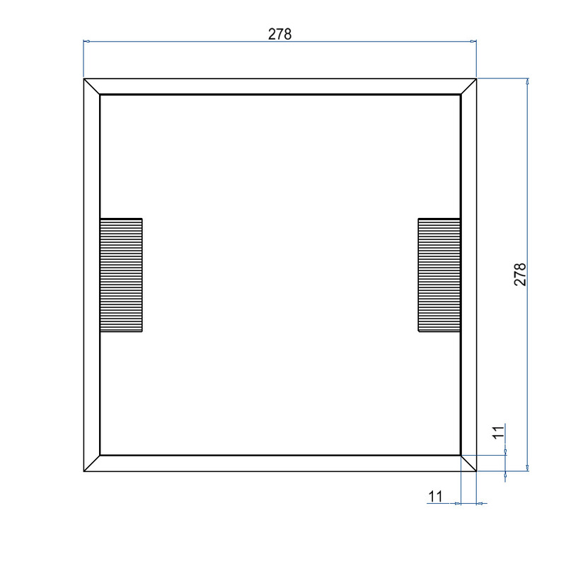 Produktbild DBRA 260 002 - Doppelboden-Auslass DBRA 260 mit Rand inkl. Deckel aus Aluminium eloxiert und 2 Bürstenaulässe