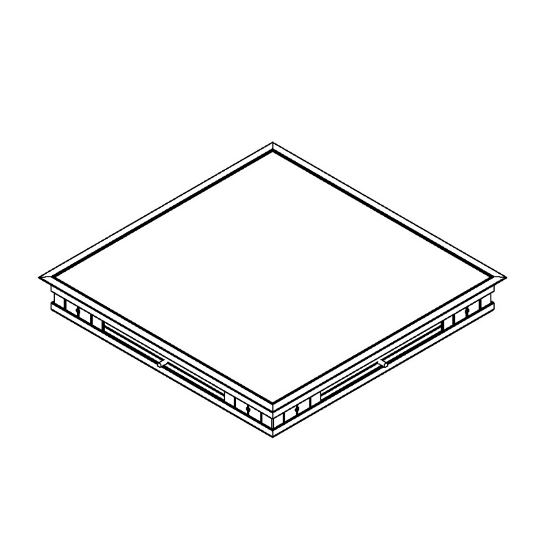 Produktbild DBRA 320 000 - Doppelboden-Auslass DBRA 320 mit Rand inkl. Blinddeckel aus Aluminium eloxiert