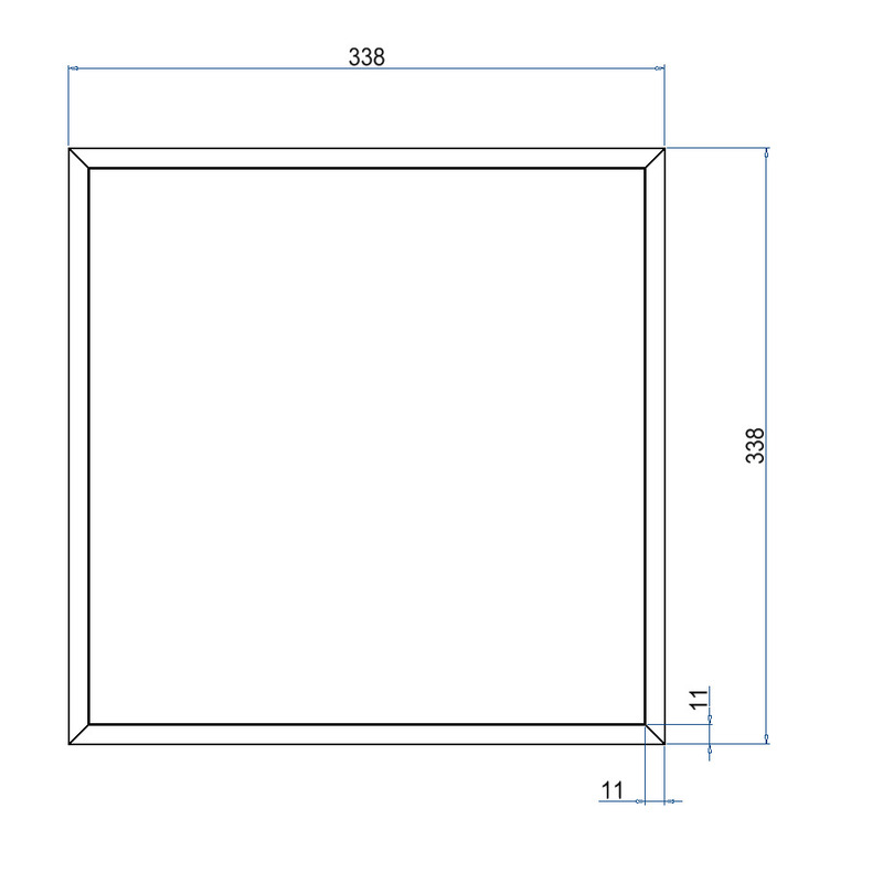 Produktbild DBRA 320 000 - Doppelboden-Auslass DBRA 320 mit Rand inkl. Blinddeckel aus Aluminium eloxiert