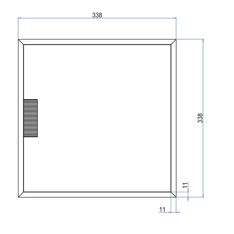 Produktbild DBRA 320 001 - Doppelboden-Auslass DBRA 320 mit Rand inkl. Deckel aus Aluminium eloxiert und 1 Bürstenauslass