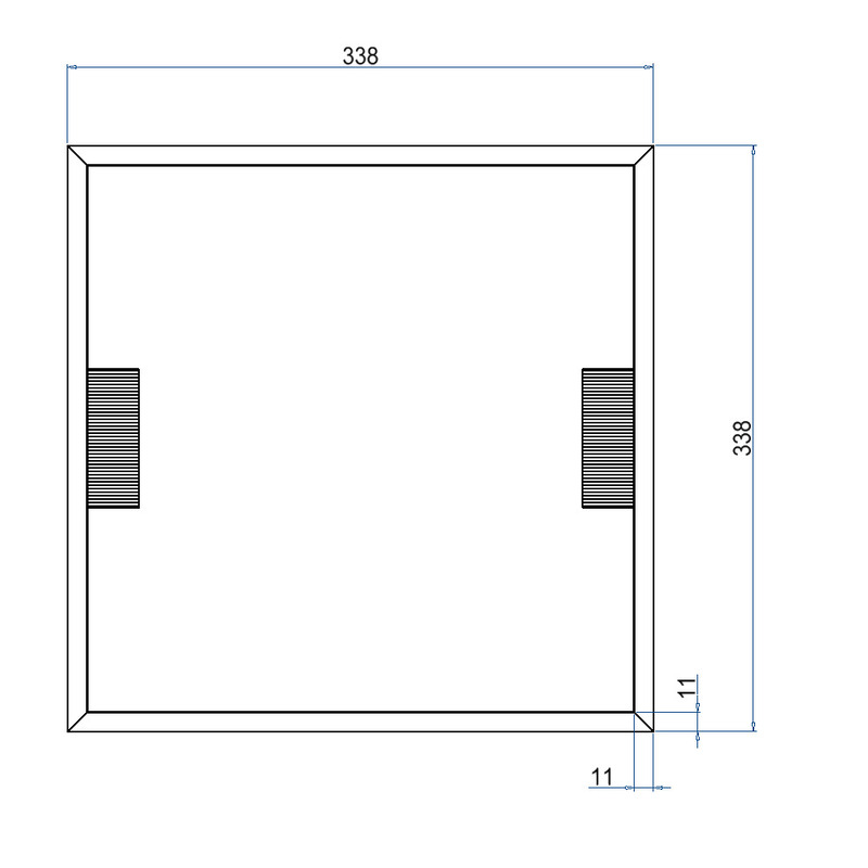 Produktbild DBRA 320 002 - Doppelboden-Auslass DBRA 320 mit Rand inkl. Deckel aus Aluminium eloxiert und 2 Bürstenaulässe